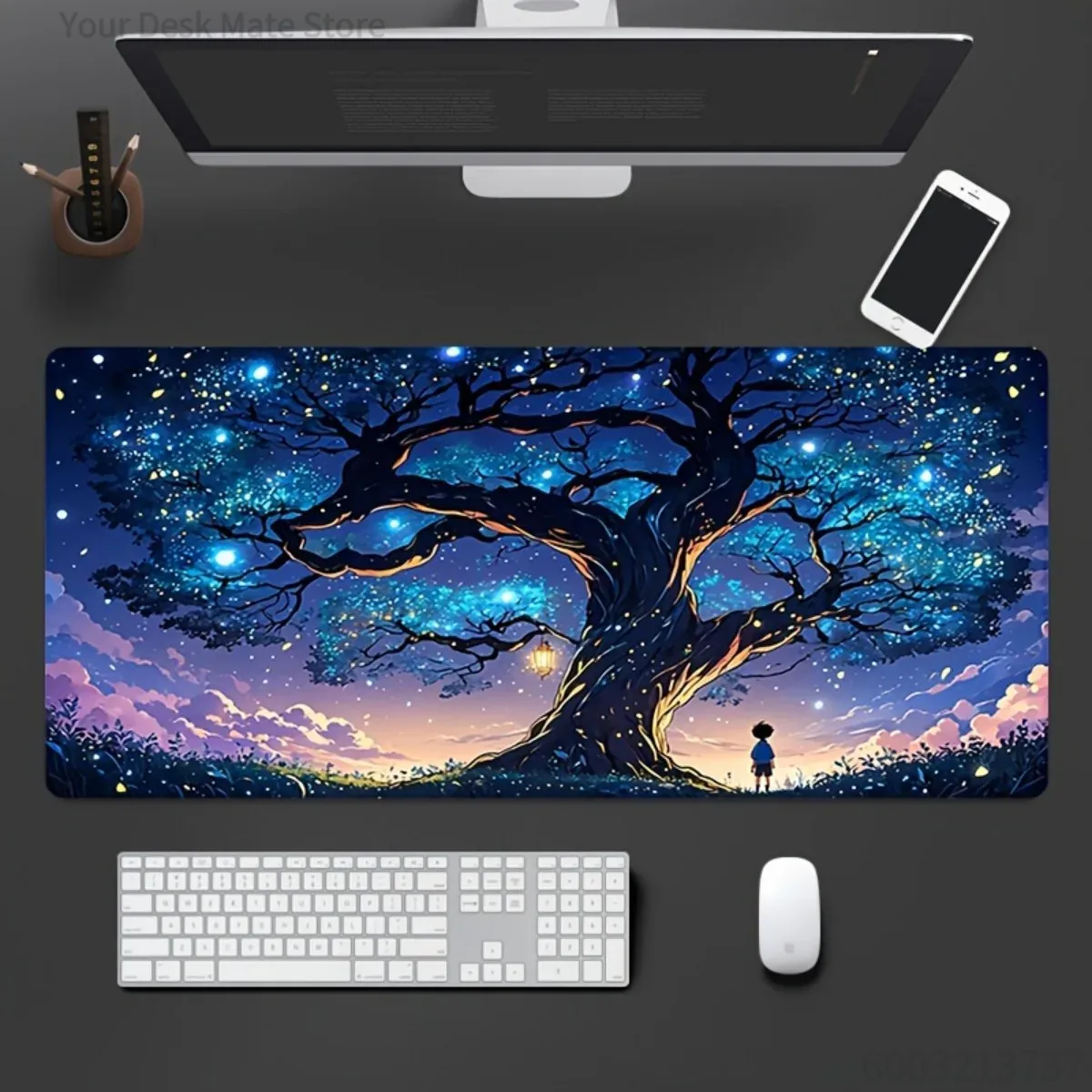 Office Tech Desk - Коврик для игрового стола, резиновый, нескользящий,