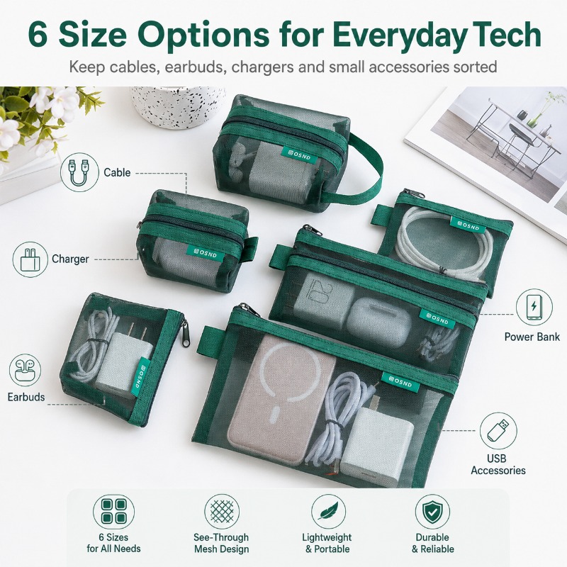 Набор из 6 сетчатых органайзер – обзор и цена Office Tech Backpack